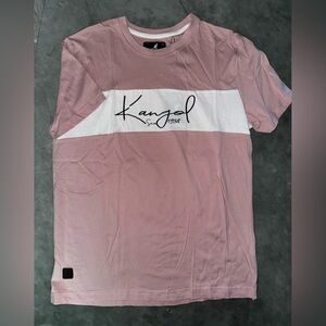 Pink and White Graphic T-Shirt